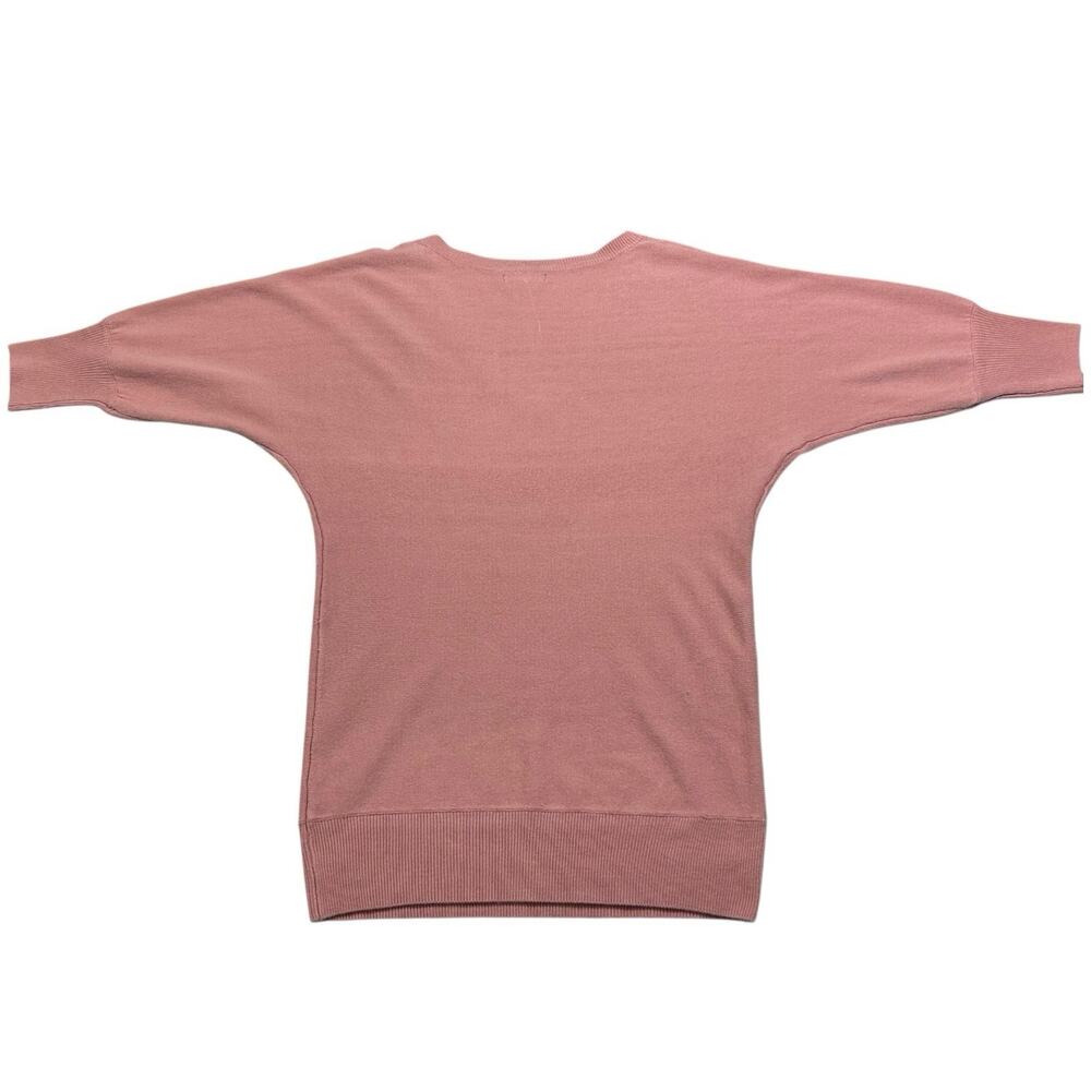 New York and Company V Neck Acrylic Oversized Sweater Womens S Coquette Girly - Picture 3 of 9
